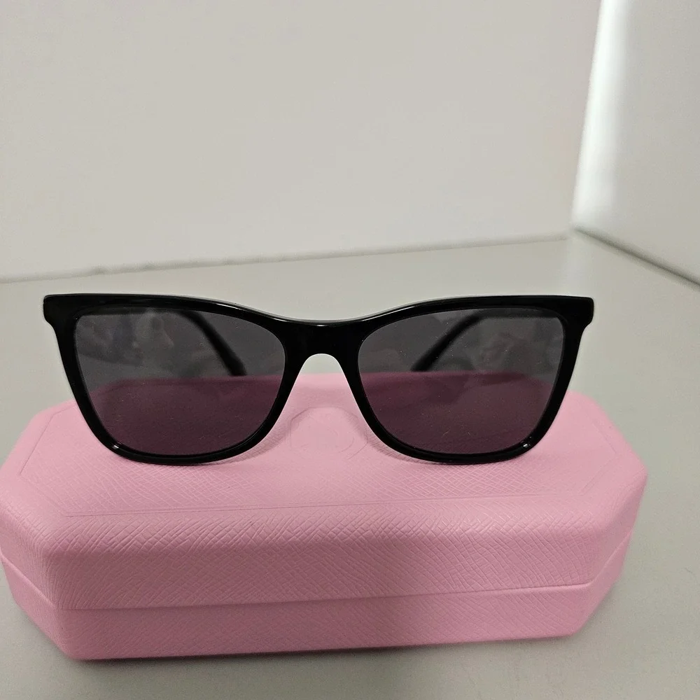 Swarovski Sunglasses Women Black‎ Polarized SK6004 Crystal Gold Accents Luxury ~